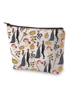 Polyester Fibre Cosmetic Bag Metal Zipper Retro Makeup Travel Pouch